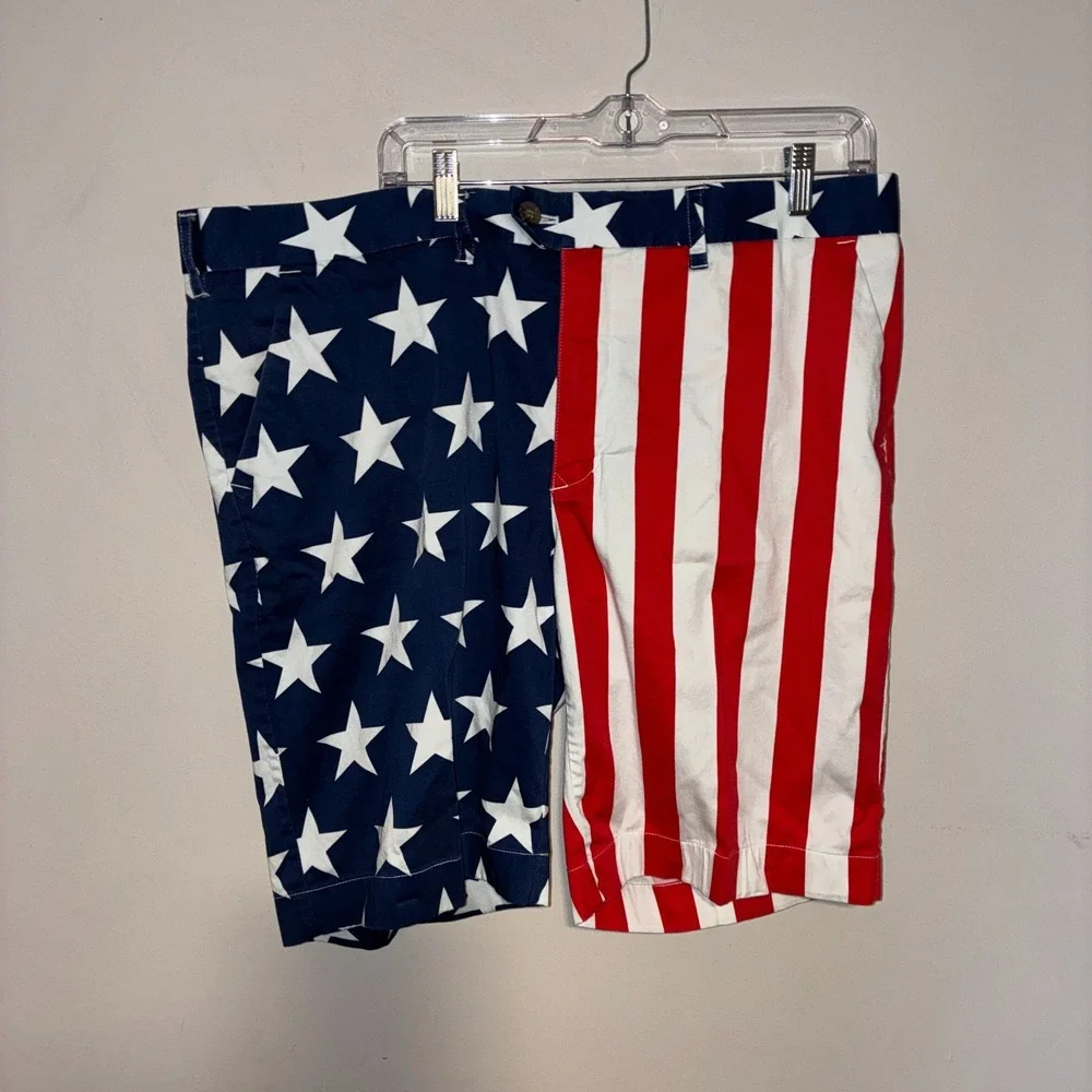 Loudmouth Golf Shorts Mens 42 American Flag Stars Stripes Patriotic USA